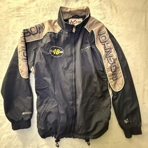 Jimmie Johnson 48 Jacket Mens Large Blue NASCAR Hendrick Motorsports Chase